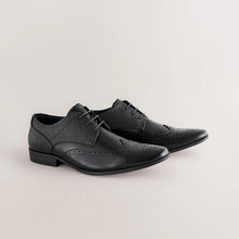 Load image into Gallery viewer, Black Standard Fit Brogue Shoes
