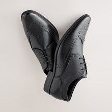 Load image into Gallery viewer, Black Standard Fit Brogue Shoes

