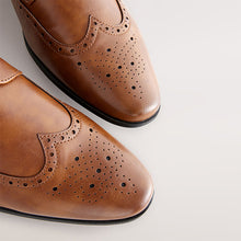 Load image into Gallery viewer, Tan Brown Standard Fit Brogue Shoes
