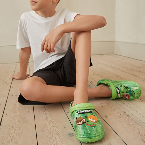 Green Marble Minecraft Clogs