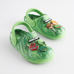 Green Marble Minecraft Clogs