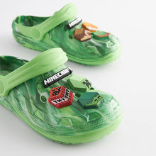 Load image into Gallery viewer, Green Marble Minecraft Clogs
