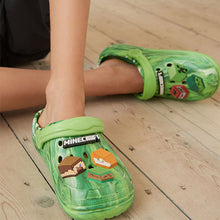 Load image into Gallery viewer, Green Marble Minecraft Clogs
