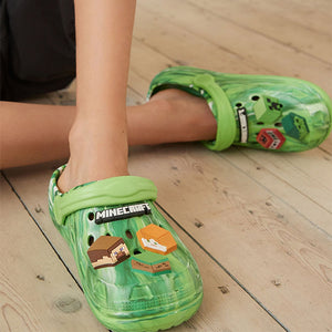 Green Marble Minecraft Clogs