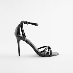 Black Forever Comfort® Barely There Bow Stiletto Sandals