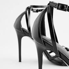 Load image into Gallery viewer, Black Forever Comfort® Barely There Bow Stiletto Sandals
