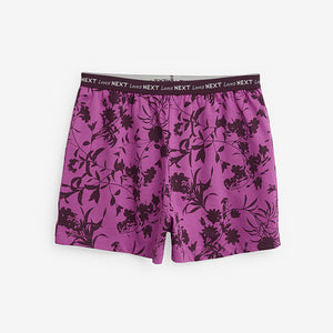 Berry Floral Short Sleeve 100% Cotton Pyjamas