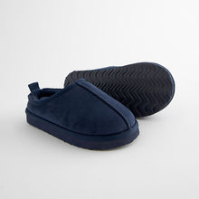 Load image into Gallery viewer, Navy Blue Cosy Mule Slippers
