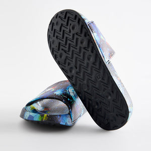 Blue/Black Football Sliders