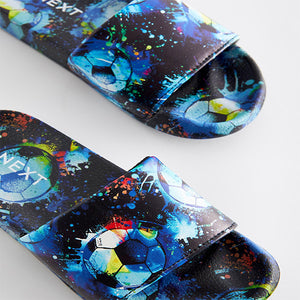 Blue/Black Football Sliders