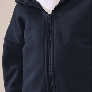 Navy Blue Zip Through Hoodie (3mths-6yrs)