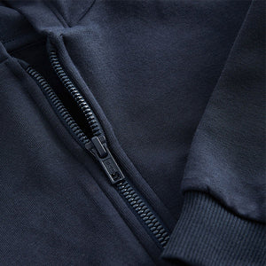 Navy Blue Zip Through Hoodie (3mths-6yrs)