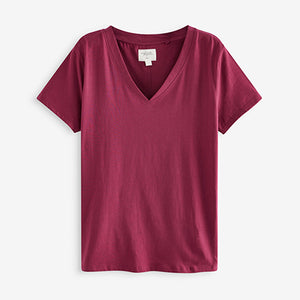 Berry Red Stars Cotton Short Sleeve Pyjamas