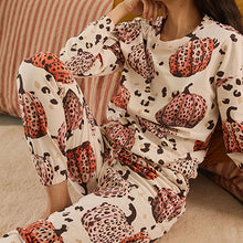 Load image into Gallery viewer, Animal Pumpkin Long Sleeve 100% Cotton Pyjamas
