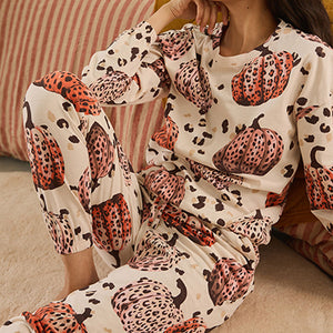 Animal Pumpkin Long Sleeve 100% Cotton Pyjamas