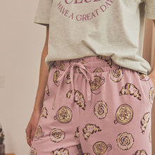 Load image into Gallery viewer, Pink Coffee Club 100% Cotton Short Sleeve Pyjamas

