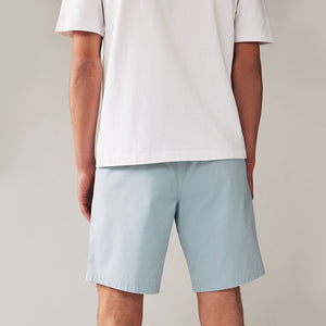 Blue Elasticated Waist Chino Shorts