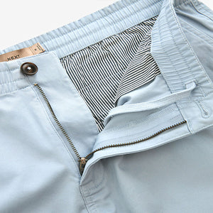 Blue Elasticated Waist Chino Shorts