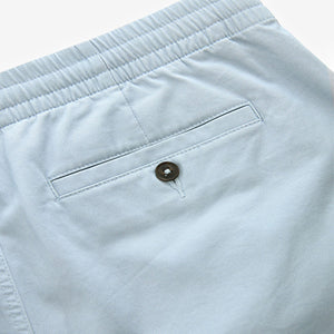 Blue Elasticated Waist Chino Shorts