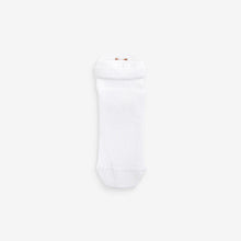 Load image into Gallery viewer, White/Cats Embroidered Motif Trainers Socks 4 Pack

