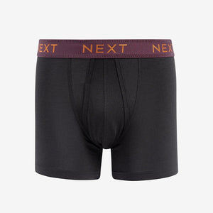 Black Bamboo Rich Waistband Signature A-Front Boxers 4 Pack