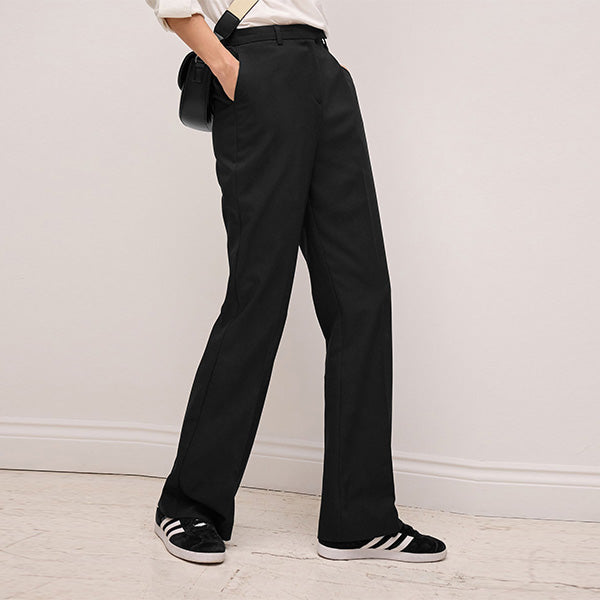 Black Tailored Stretch Bootcut Trousers