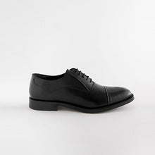 Load image into Gallery viewer, Black Leather Oxford Toecap Shoes
