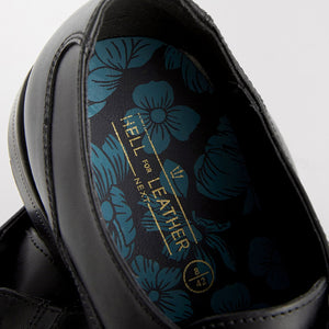 Black Leather Oxford Toecap Shoes