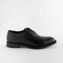 Load image into Gallery viewer, Black Leather Oxford Toecap Shoes

