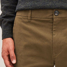 Load image into Gallery viewer, Dark Tan Brown Slim Fit Stretch Chinos Trousers
