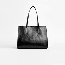 Load image into Gallery viewer, Black Formal Open Tote Bag
