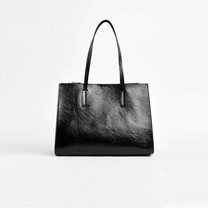 Black Formal Open Tote Bag