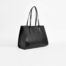 Load image into Gallery viewer, Black Formal Open Tote Bag
