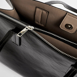 Black Formal Open Tote Bag