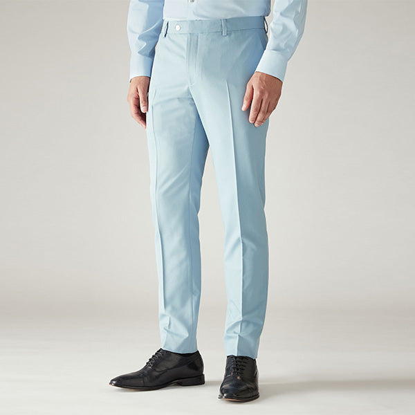 Light Blue Skinny Fit Motionflex Stretch Suit Trousers