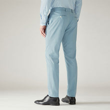Load image into Gallery viewer, Light Blue Skinny Fit Motionflex Stretch Suit Trousers
