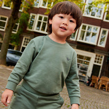 Load image into Gallery viewer, Green Sage Jersey Sweatshirt And Joggers Set (3mths-6yrs)

