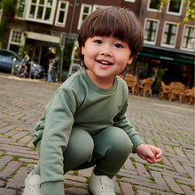 Load image into Gallery viewer, Green Sage Jersey Sweatshirt And Joggers Set (3mths-6yrs)
