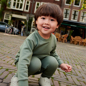 Green Sage Jersey Sweatshirt And Joggers Set (3mths-6yrs)