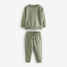 Load image into Gallery viewer, Green Sage Jersey Sweatshirt And Joggers Set (3mths-6yrs)
