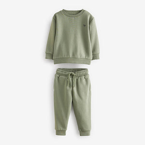 Green Sage Jersey Sweatshirt And Joggers Set (3mths-6yrs)