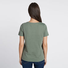 Load image into Gallery viewer, Khaki Green Crew Neck T-Shirt
