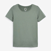Load image into Gallery viewer, Khaki Green Crew Neck T-Shirt
