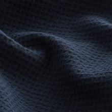 Load image into Gallery viewer, Navy Blue 100% Cotton Textured Waffle Short Sleeve Shirt

