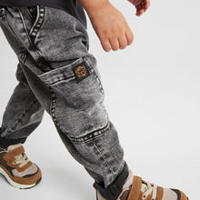 Load image into Gallery viewer, Grey Denim Utility Jeans (3mths-5-6yrs)
