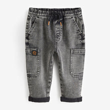 Load image into Gallery viewer, Grey Denim Utility Jeans (3mths-5-6yrs)
