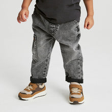 Load image into Gallery viewer, Grey Denim Utility Jeans (3mths-5-6yrs)
