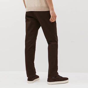 Chocolate Brown Stretch Chino Trousers