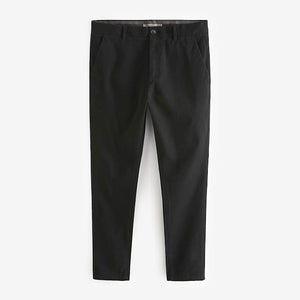 Black Skinny Fit Stretch Chino Trousers