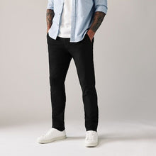 Load image into Gallery viewer, Black Skinny Fit Stretch Chino Trousers
